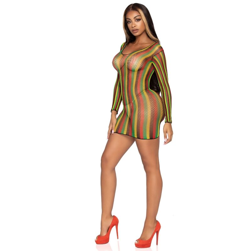 LEG AVENUE - RASTA MINI DRESS ONE SIZE - Billede 2