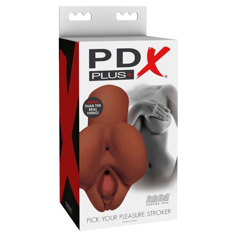 PDX PLUS - PICK YOUR PLEASURE DOUBLE BROWN MASTURBATOR - Billede 4