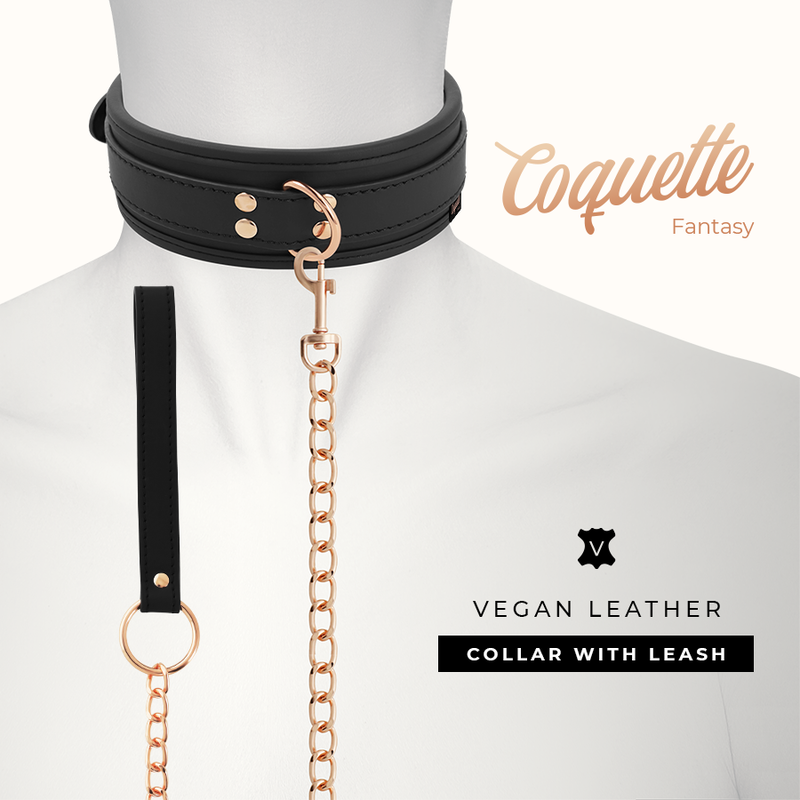 COQUETTE CHIC DESIRE - FANTASY VEGAN LEATHER COLLAR WITH NEOPRENE LINING - Billede 4