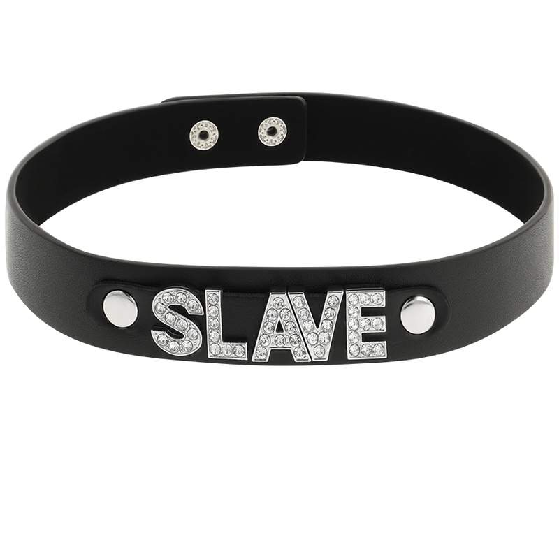 COQUETTE CHIC DESIRE - SLAVE VEGAN LEATHER CHOKER - Billede 3