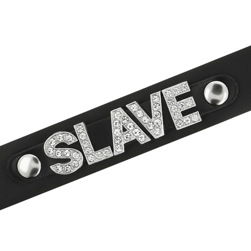 COQUETTE CHIC DESIRE - SLAVE VEGAN LEATHER CHOKER - Billede 4