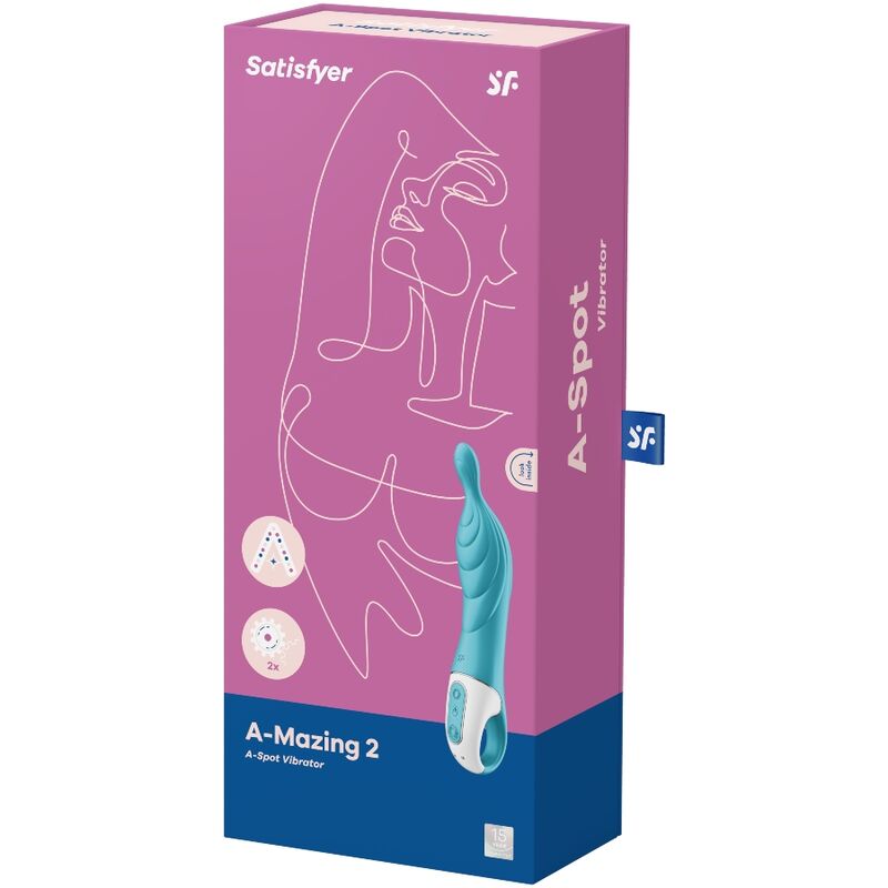 SATISFYER - AMAZING 2 ASPOT VIBRATOR TURQUOISE - Billede 3