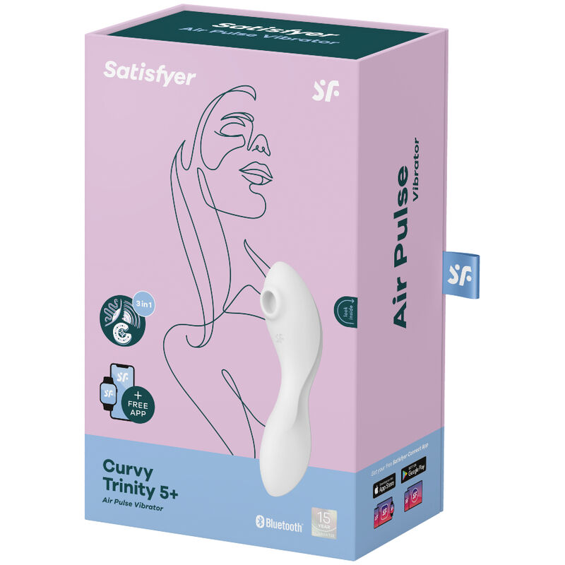 SATISFYER - CURVY TRINITY 5 AIR PULSE STIMULATOR VIBRATOR - Billede 4