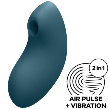 SATISFYER - VULVA LOVER 2 AIR PULSE STIMULATOR VIBRATOR BLUE
