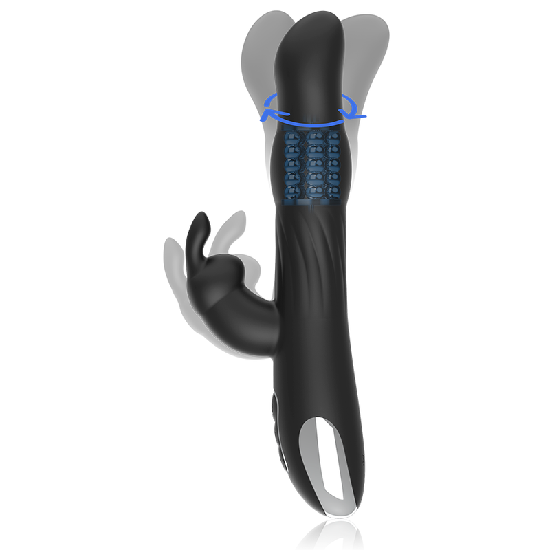 BRILLY GLAM- MOEBIUS RABBIT VIBRATOR ROTATOR COMPATIBLE WITH WATCHME WIRELESS TECHNOLOGY - Billede 3