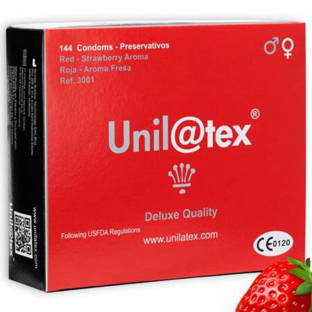 UNILATEX - RED / STRAWBERRY PRESERVATIVES 144 STK