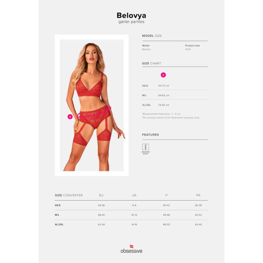 OBSESSIVE - BELOVYA GARTER PANTIES - Billede 5