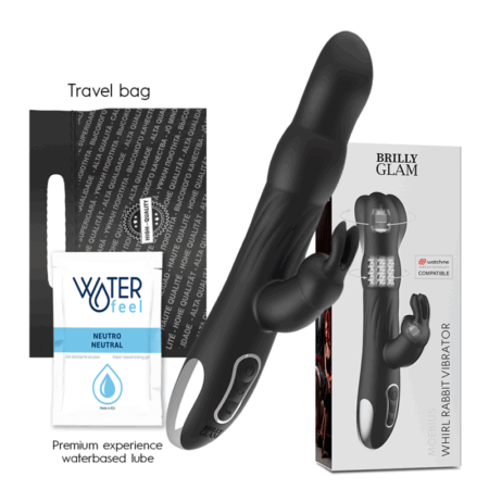 BRILLY GLAM- MOEBIUS RABBIT VIBRATOR  ROTATOR COMPATIBLE WITH WATCHME WIRELESS TECHNOLOGY