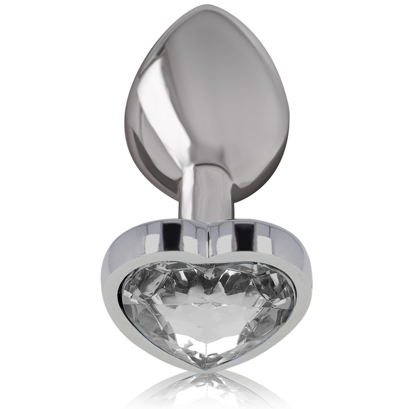 INTENSE - ANAL PLUG METAL ALUMINUM WHITE HEART SIZE L - Billede 2