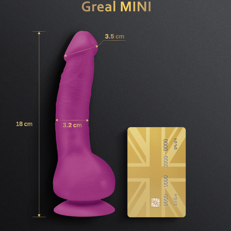 G-VIBE - GREAL MINI FUCHSIA SILICONE VIBRATOR DILDO - Billede 2