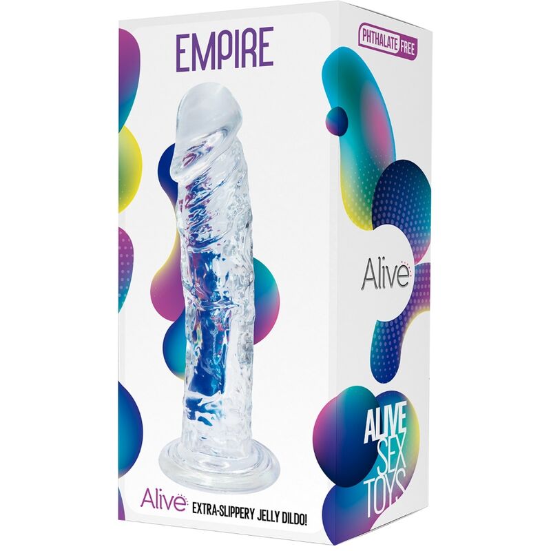 ALIVE - EMPIRE REALISTIC PENIS TRANSPARENT 19.3 CM - Billede 2