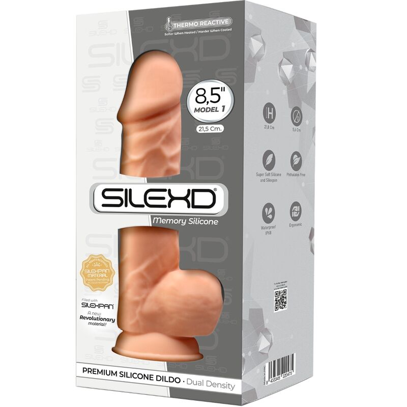SILEXD - MODEL 1 REALISTIC PENIS PREMIUM SILEXPAN SILICONE 21.5 CM - Billede 3
