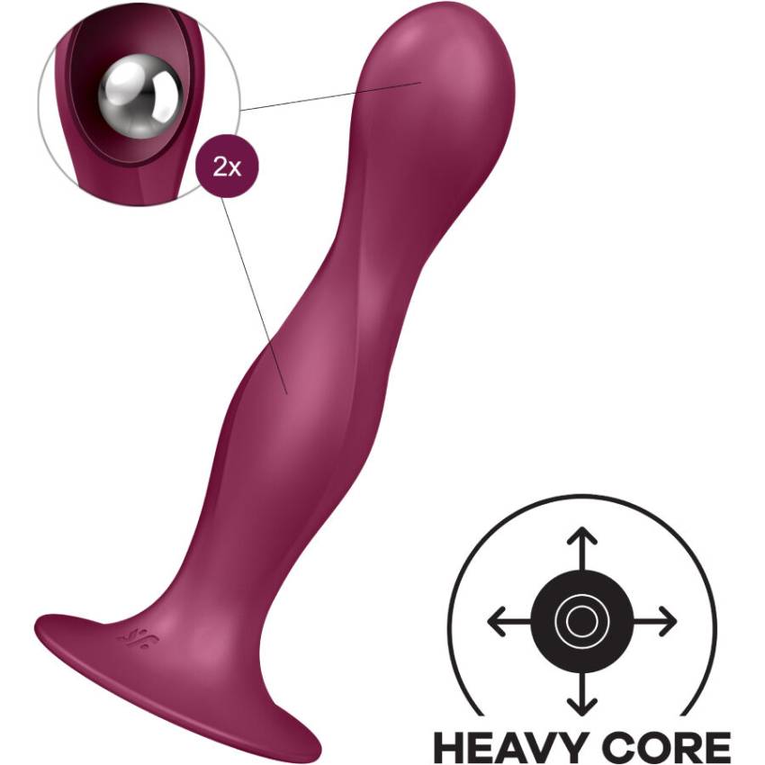 SATISFYER - DOUBLE BALL-R SILICONE DILDO - Billede 3