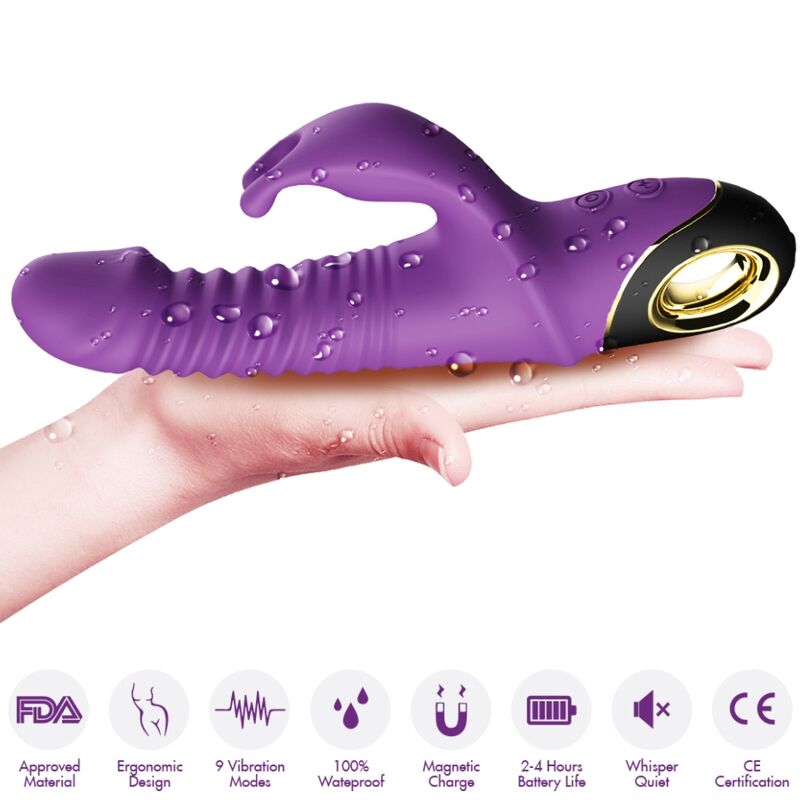 ARMONY - ZING DILDO VIBRATOR RABBIT PURPLE - Billede 4