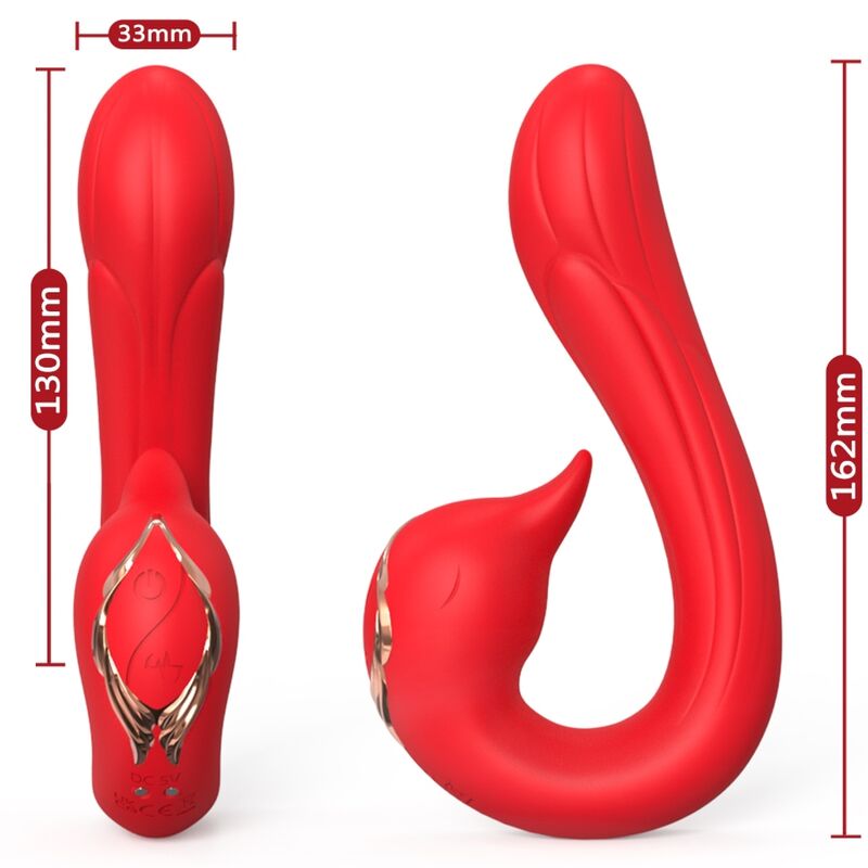 ARMONY - DELFIN VIBRATOR MULTIPOSITION HEAT EFFECT RED - Billede 2