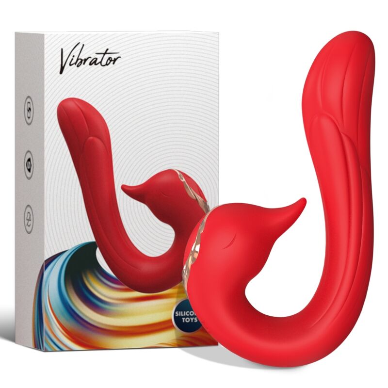 ARMONY - DELFIN VIBRATOR MULTIPOSITION HEAT EFFECT RED - Billede 5