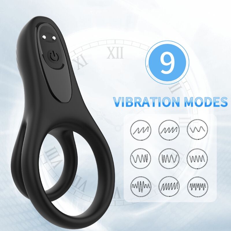 ARMONY - DOUBLE RING VIBRATOR BLACK - Billede 3