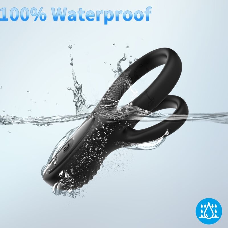 ARMONY - DOUBLE RING VIBRATOR BLACK - Billede 4