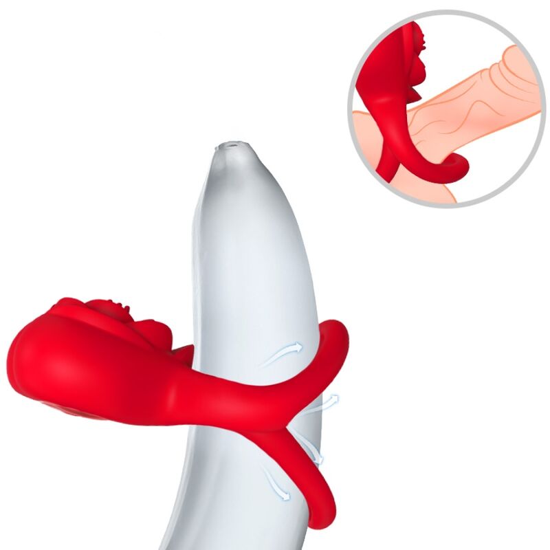 ARMONY - RING VIBRATOR HEART RED - Billede 2