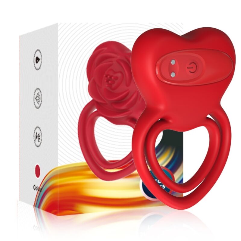 ARMONY - RING VIBRATOR HEART RED - Billede 5