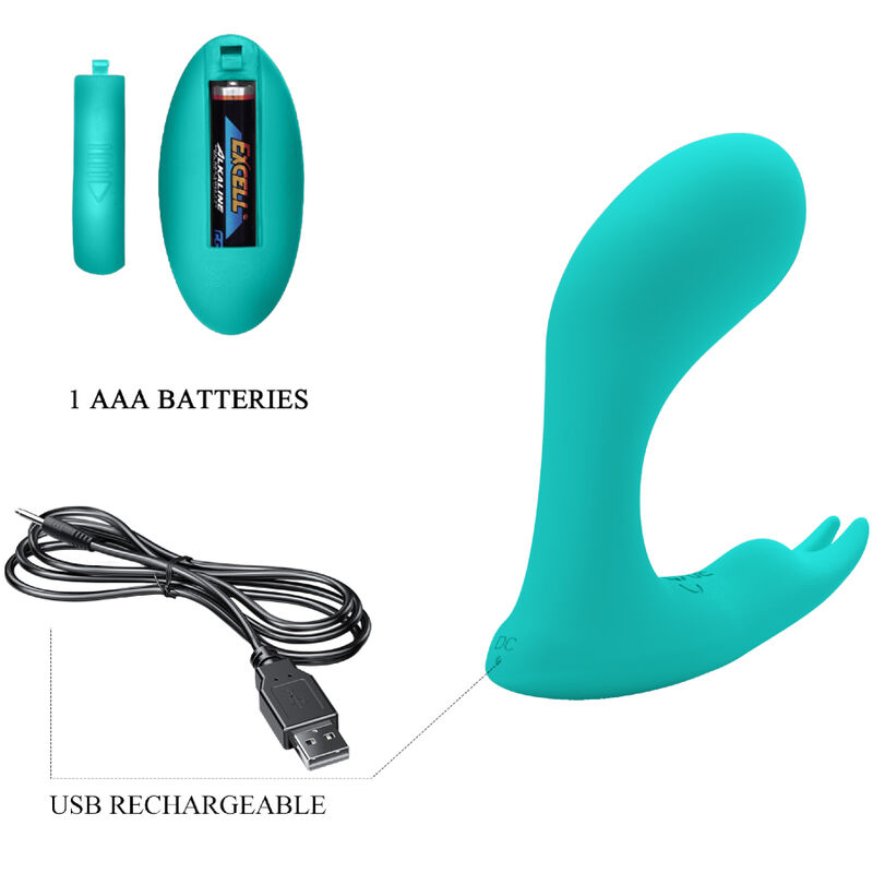 PRETTY LOVE - IDABELLE VIBRATION PULSATION REMOTE CONTROL BLUE - Billede 5