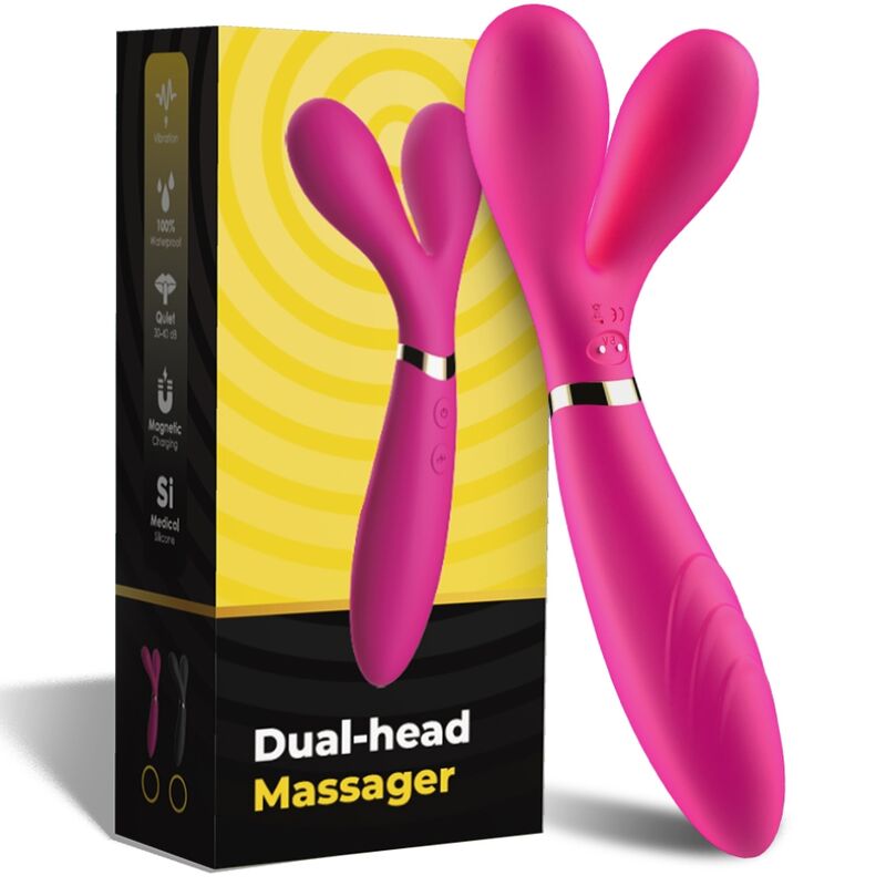 ARMONY - Y-WAND MASSAGER VIBRATOR DOUBLE HEAD FUCHSIA - Billede 5