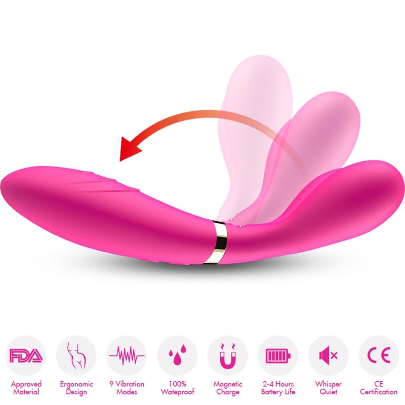ARMONY - Y-WAND MASSAGER VIBRATOR DOUBLE HEAD FUCHSIA - Billede 3