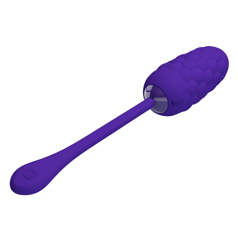PRETTY LOVE - VIBRATING EGG WITH PURPLE RECHARGEABLE MARINE TEXTURE - Billede 2