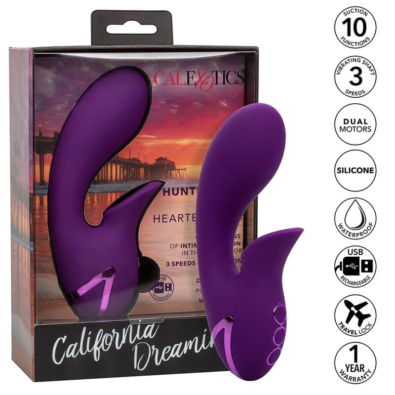 CALEXOTICS - HUNTINGTON BEACH HEARTBREAKER STIMULATOR SUCKER PURPLE BY CALIFORNIA DREAMING - Billede 2