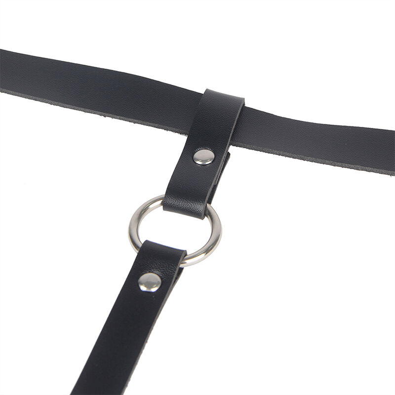 SUBBLIME FETISH COLLECTION - LEATHER CHAINLEG HARNESS ONE SIZE - Billede 5