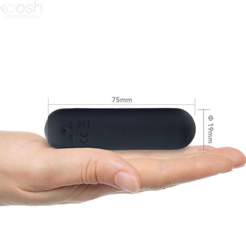 ARMONY - SPLASH HAHA VIBRATOR BULLET SILICONE 10 VIBRATIONS 75 X 19 CM BLACK - Billede 3