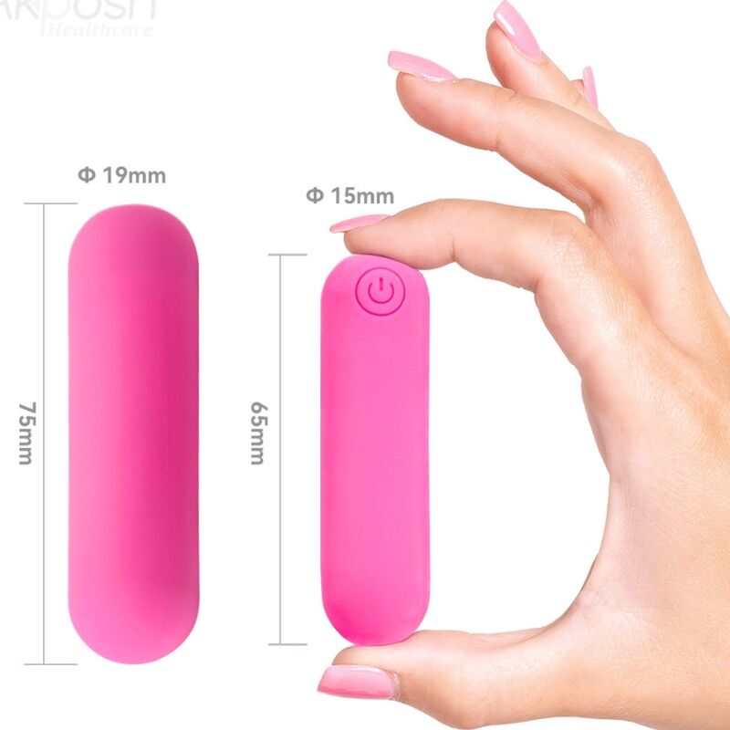 ARMONY - SPLASH HAHA VIBRATOR BULLET SILICONE 10 VIBRATIONS 75 X 19 CM PINK - Billede 4