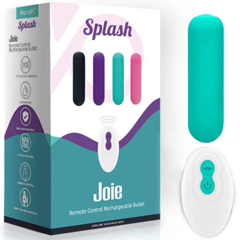 ARMONY - SPLASH JOIE VIBRATOR BULLET SILICONE REMOTE CONTROL 10 VIBRATIONS 75 X 19 CM GREEN - Billede 5
