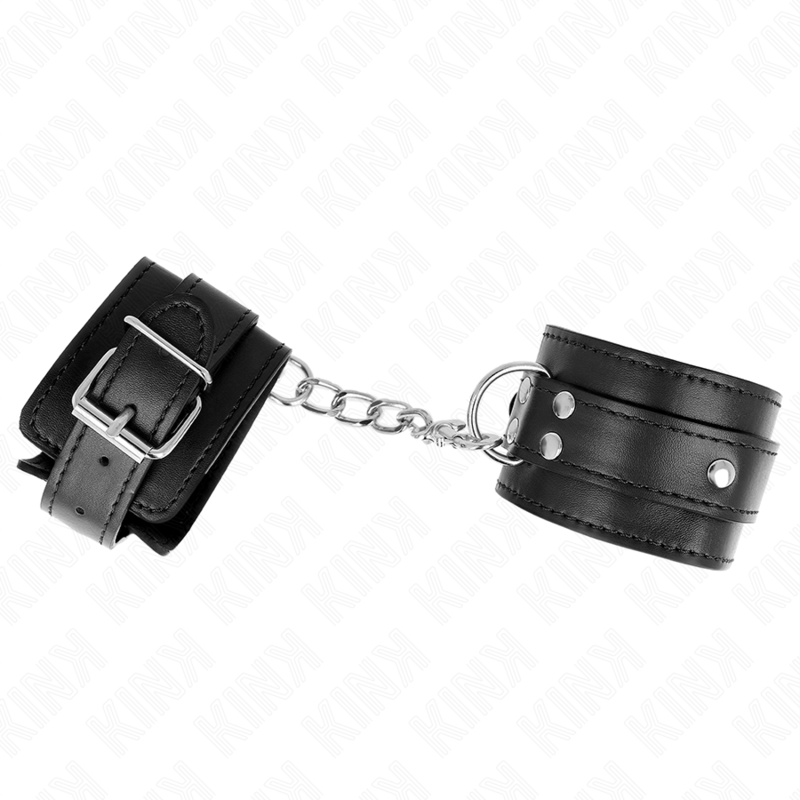 KINK - 3 D-RING WRIST RESTRAINTS ADJUSTABLE BLACK 17.5-25 CM X 6 CM - Billede 2