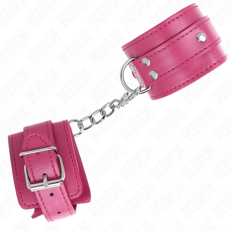 KINK - 3 D-RING WRIST RESTRAINTS ADJUSTABLE PINK 17.5-25 CM X 6 CM - Billede 2