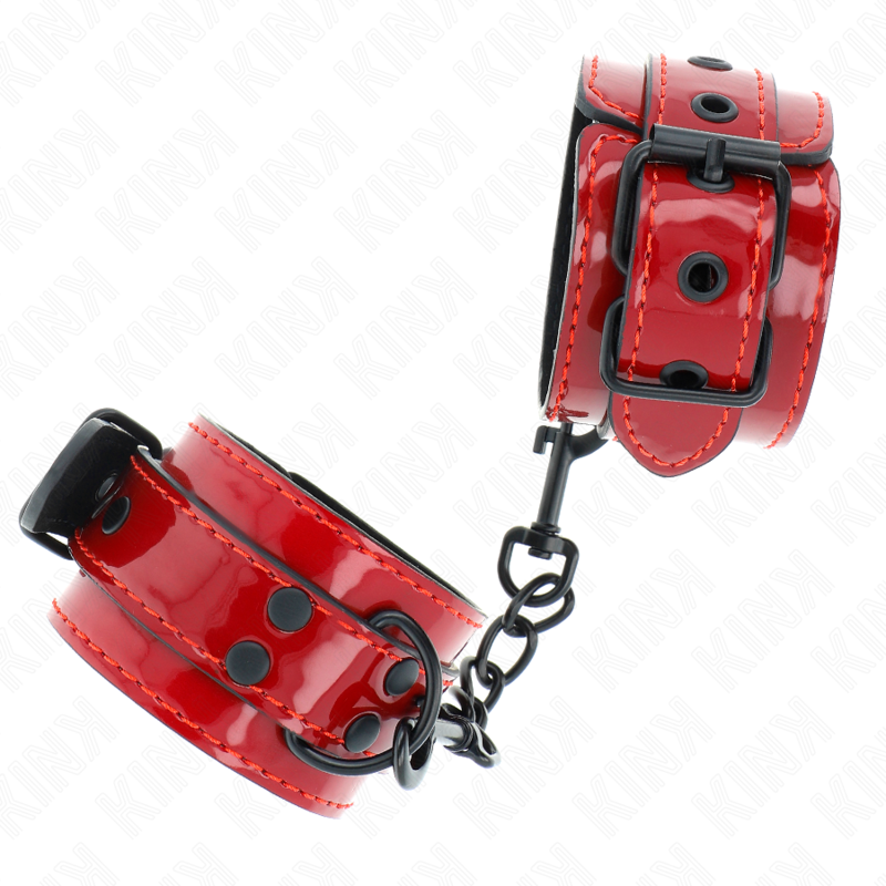 KINK - DARK RED WRIST CUFFS 23 X 5 CM - Billede 2