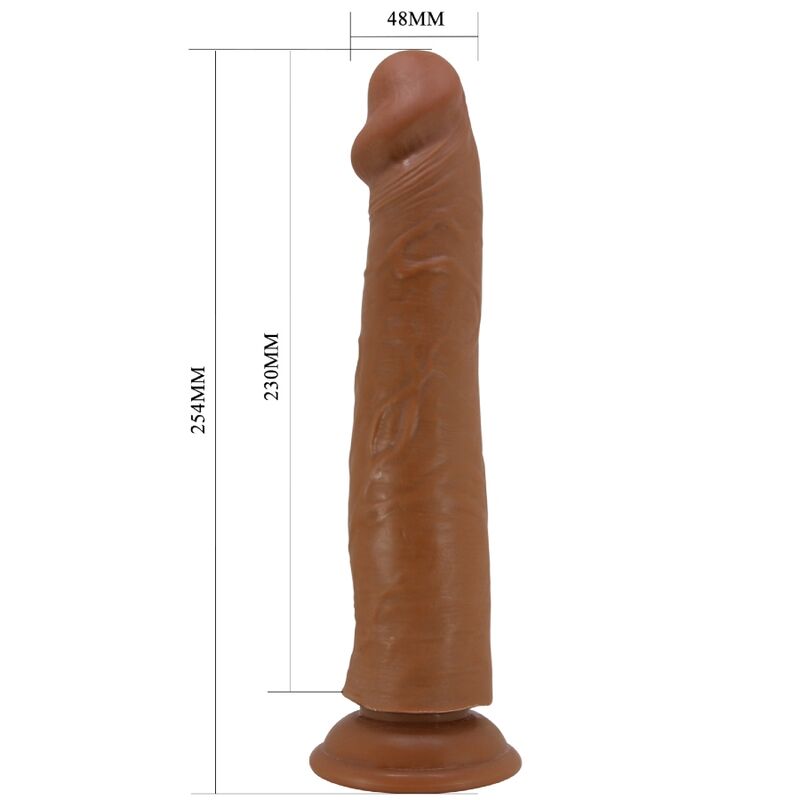 PRETTY LOVE - SHARIFE REALISTIC DILDO 25 CM BROWN - Billede 5
