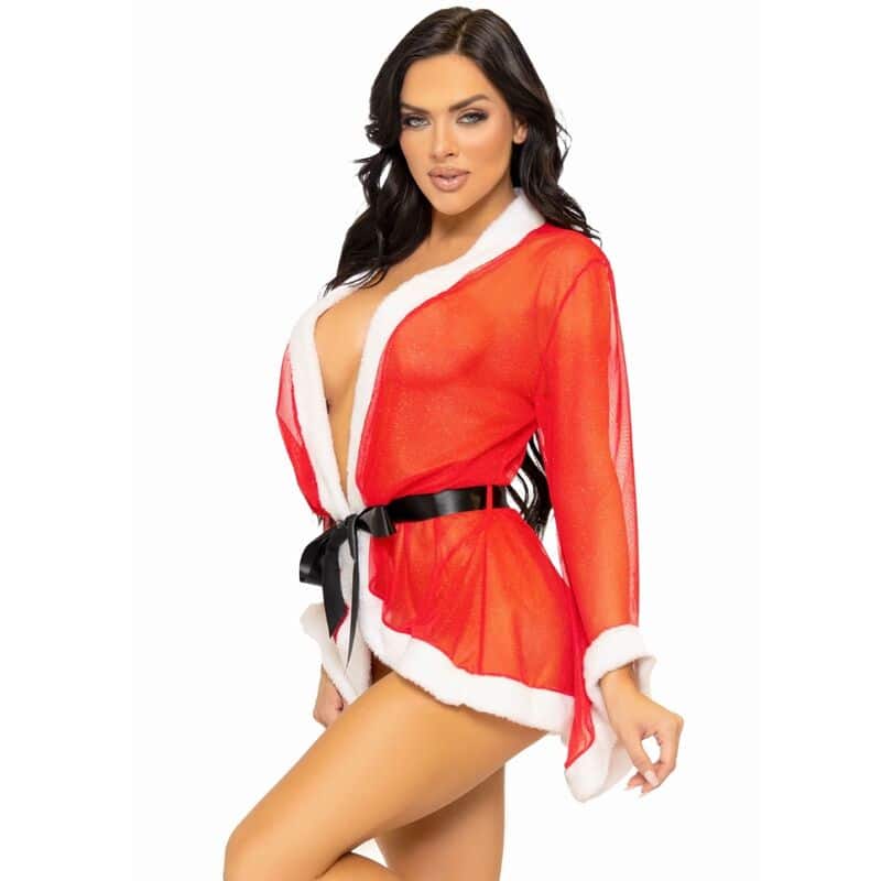 LEG AVENUE - SEXY CHRISTMAS LINGERIE COSTUME SANTA RED M/L - Billede 5