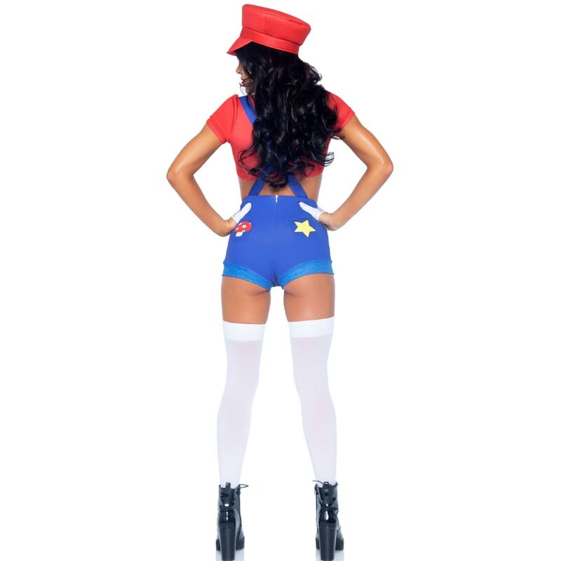 LEG AVENUE - SEXY COSTUME MARIO BROS RED/BLUE M - Billede 3