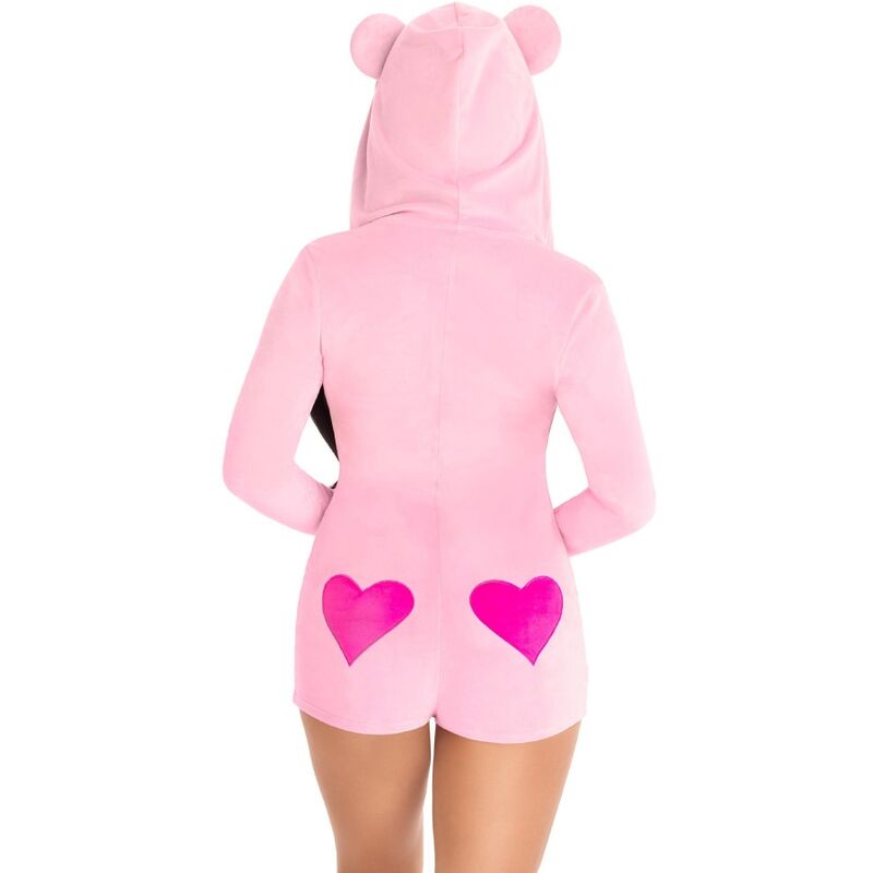 LEG AVENUE - TEDDY BEAR VELVET BODYSUIT PINK M - Billede 4