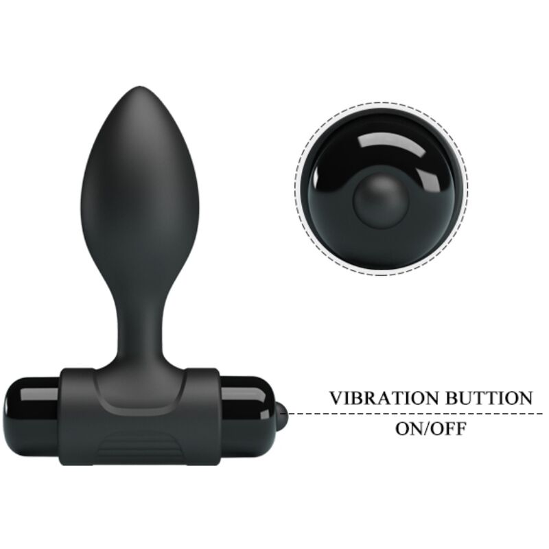 PRETTY LOVE - VIBRA BUTT 10 VIBRATIONS ANAL PLUG BLACK - Billede 5