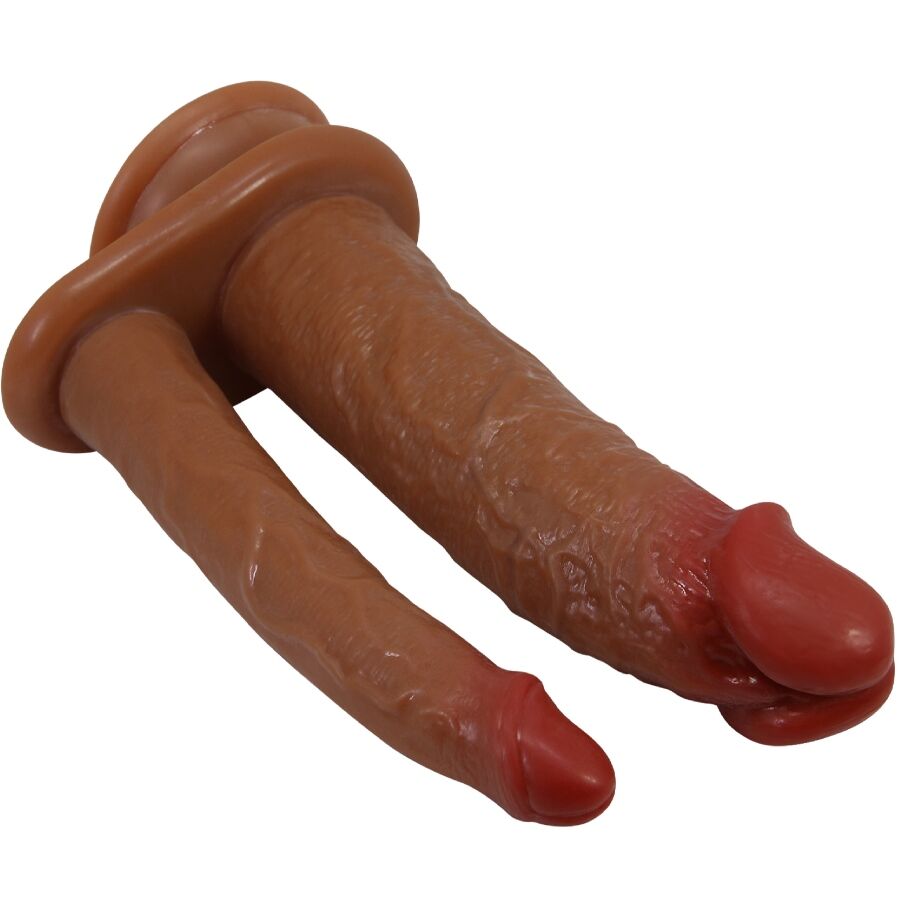 PRETTY LOVE - HULBERT DOUBLE REALISTIC DILDO WITH VIBRATION MULATO - Billede 3