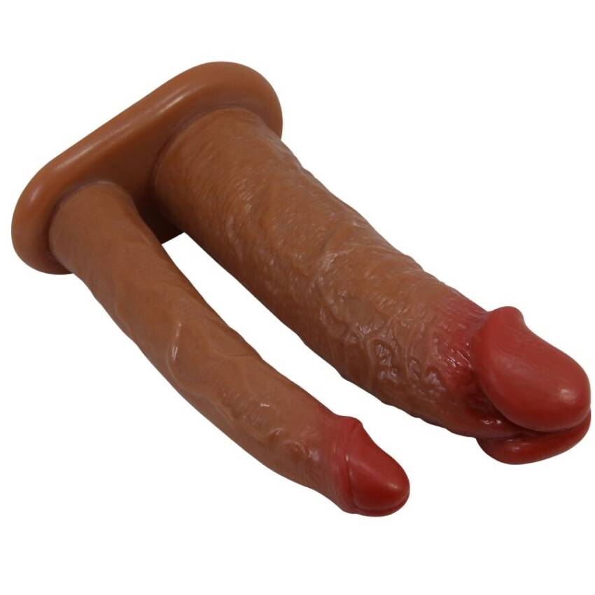 PRETTY LOVE - YAIRON DOUBLE PENIS SLEEVE WITH 4 CM EXTENSION MULATTO - Image 2