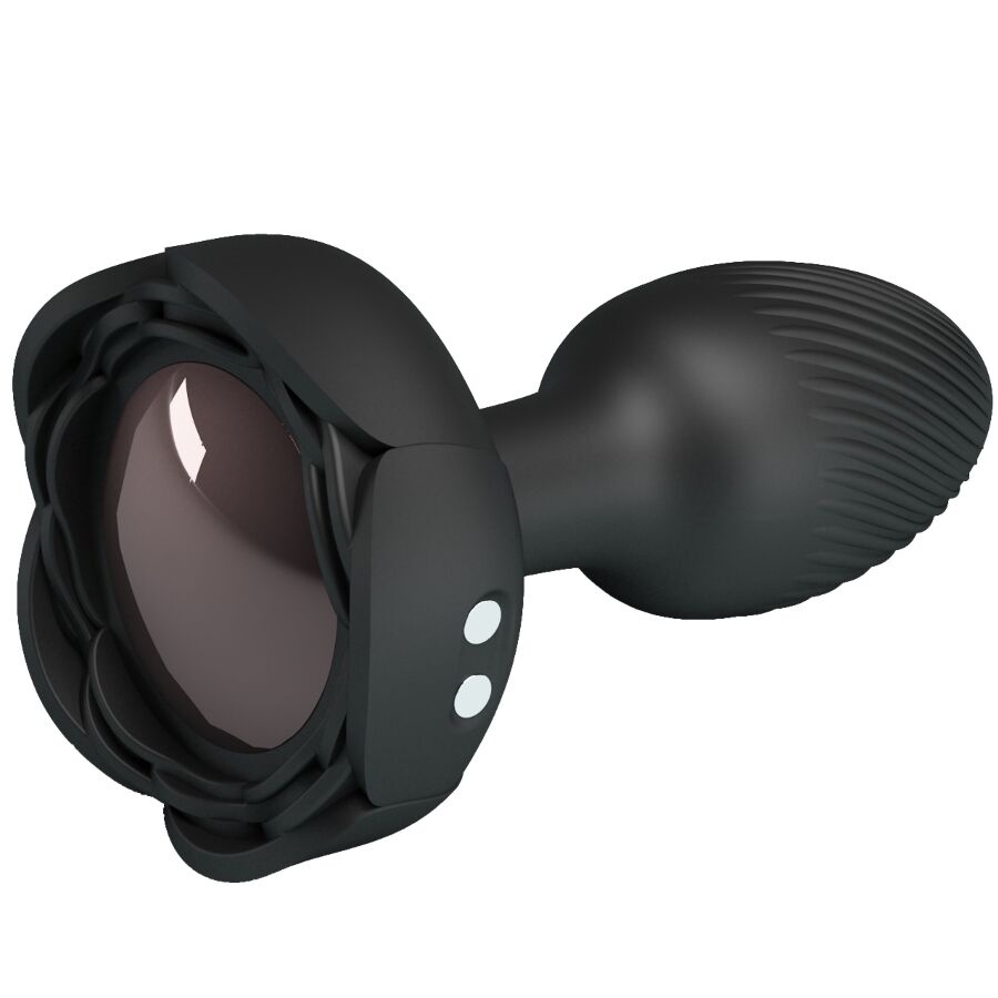 PRETTY LOVE - OLMAN ANAL PLUG WITH LED LIGHT BLACK 8.8 CM - Billede 2