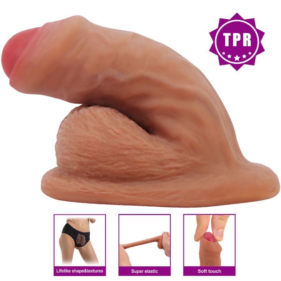 PRETTY LOVE - WARNELL ULTRA REALISTIC AND ELASTIC DILDO 9.5 CM MULATO - Billede 5