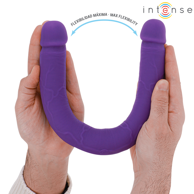 INTENSE - GUNTER DILDO DOUBLE VIBRATOR 40 CM PURPLE REMOTE CONTROL - Billede 5