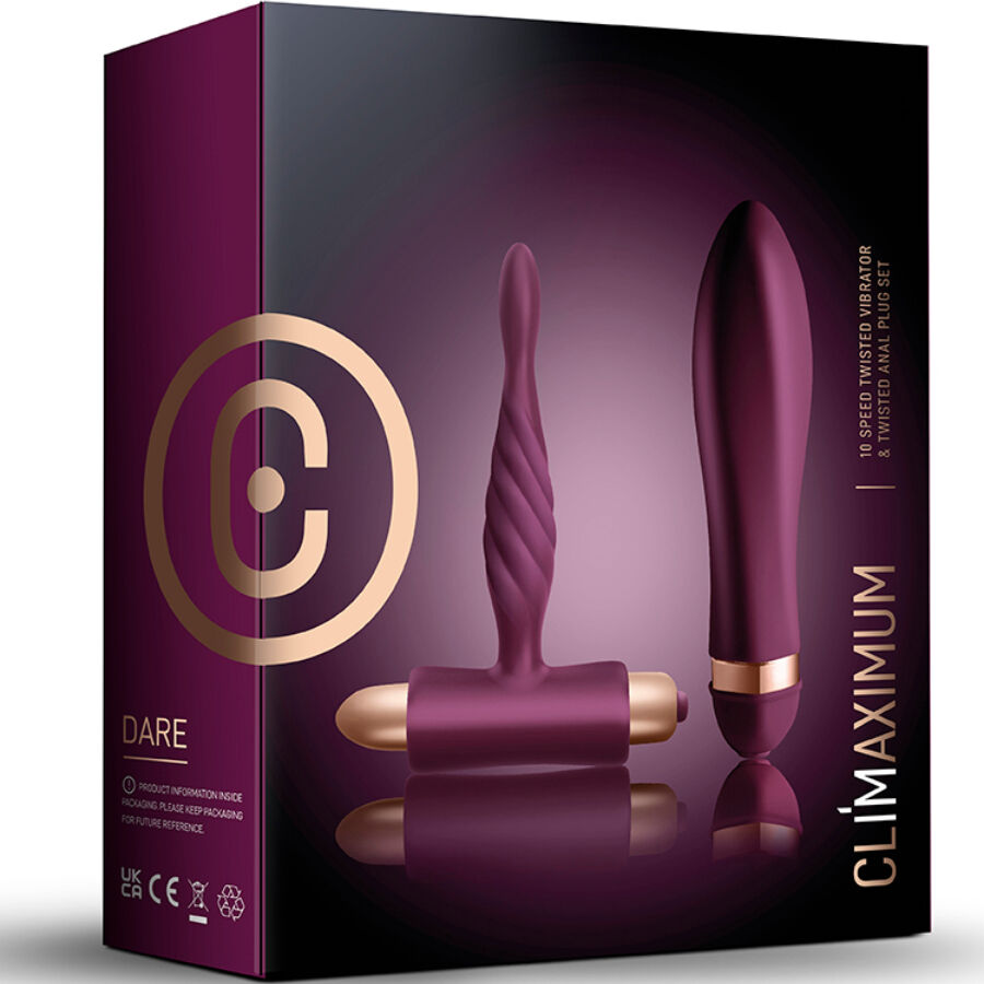 CLIMAXIMUM - DARE KIT TWISTED VIBRATOR + ANAL PLUG BEGINNER - Billede 4