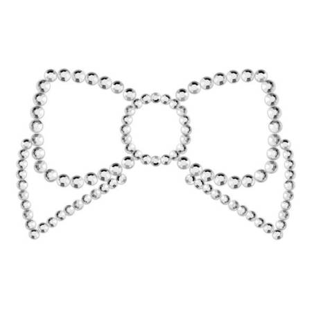 BIJOUX - MIMI BOW SILVER NIPPLE COVERS