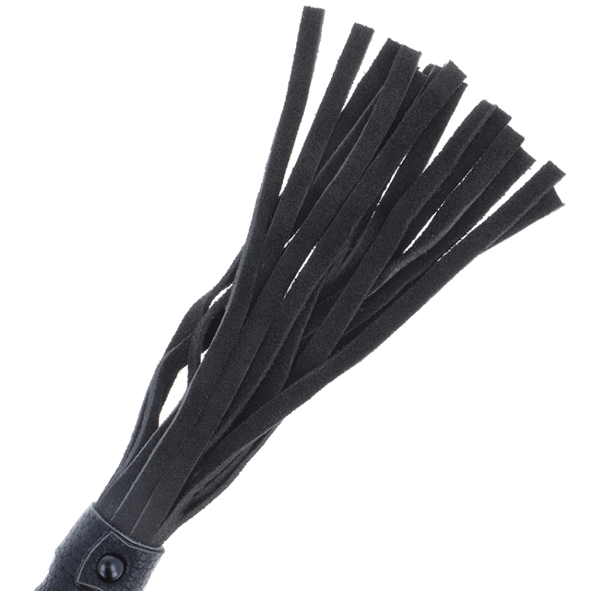 DARKNESS - BLACK BONDAGE WHIP WITH LEATHER HANDLE - Billede 3