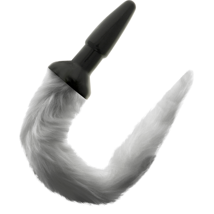 DARKNESS - SILICONE ANAL PLUG WITH GRAY TAIL - Billede 2